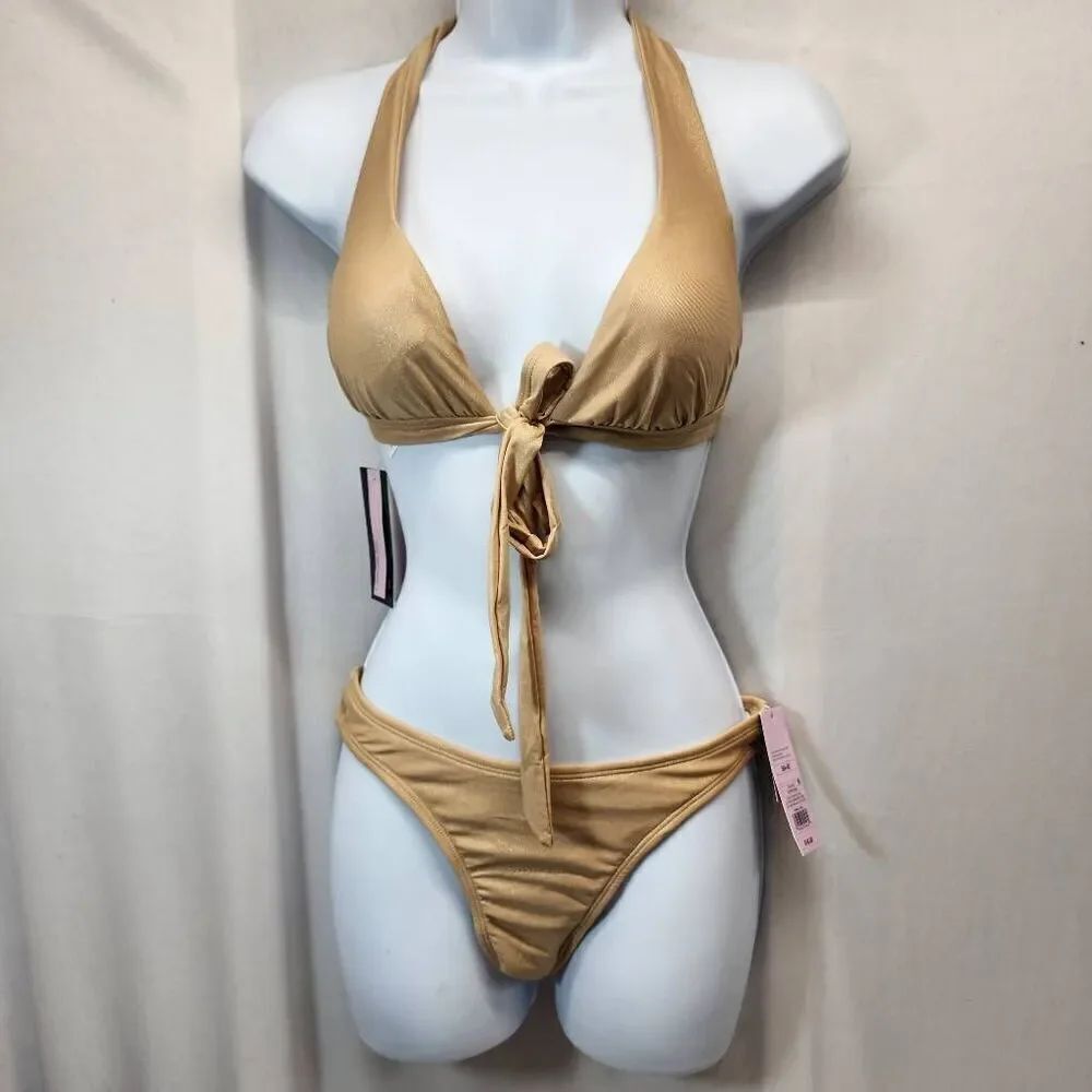 Wild Fable two-piece Bikini Gold Top XS Bottom S Swimsuit